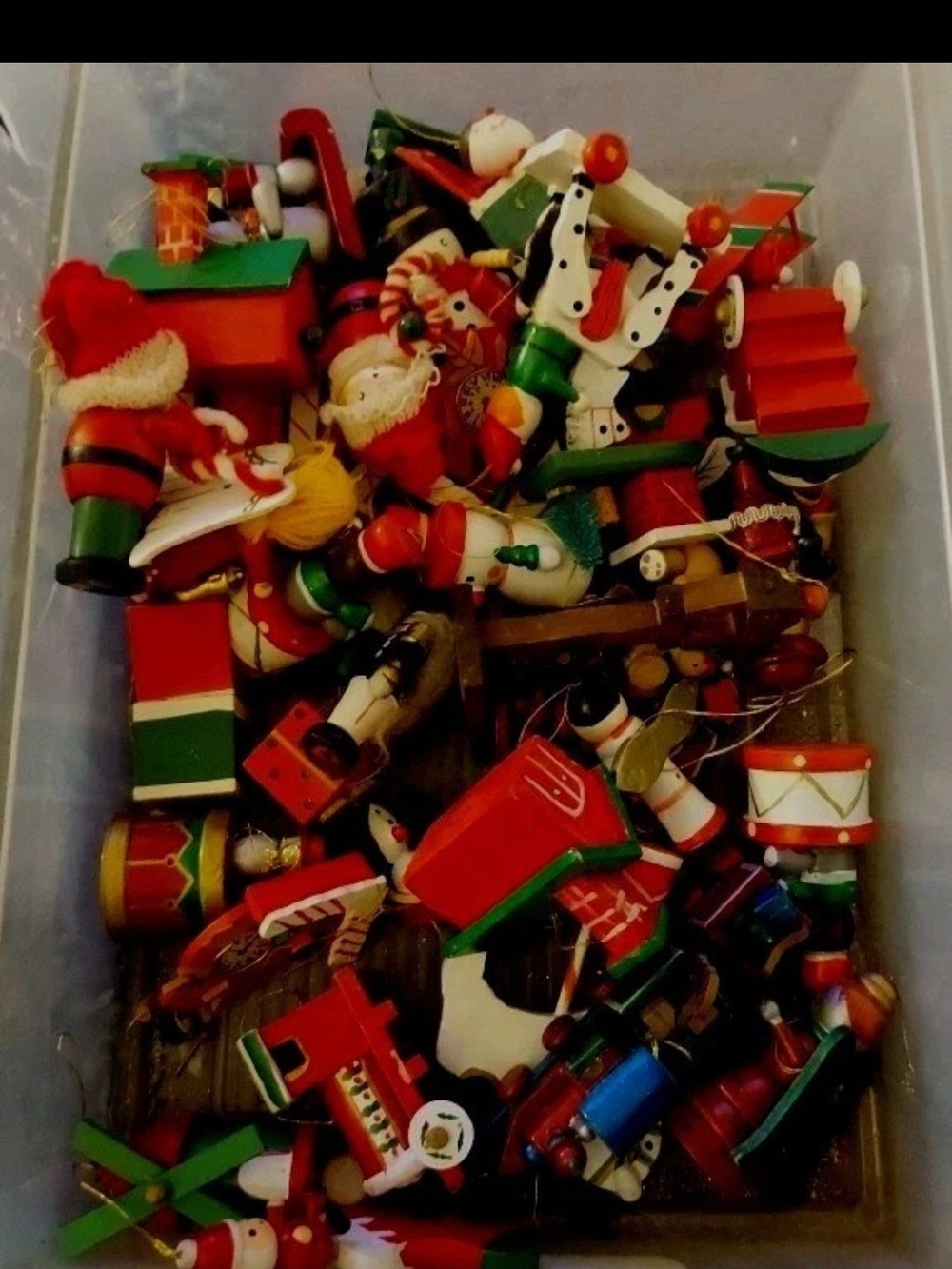Wooden Christmas Toy Ornaments,$10-$40 A Piece, Vintage Old 25 To 35 In Box.